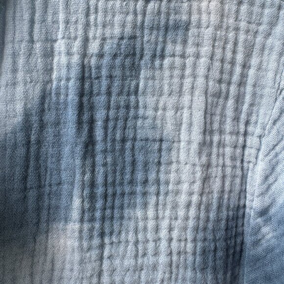 NWOT Anthropologie Cloth & Stone Blue Tie Dye Button Front Dress - Women's Large - Picture 8 of 12